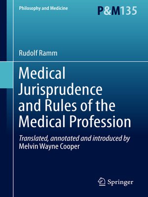cover image of Medical Jurisprudence and Rules of the Medical Profession